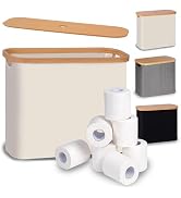 efluky Toilet Paper Basket, Toilet Paper Storage with Lid, Toilet Paper Organizer for Bathroom, F...