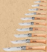 Opinel Stainelss Steel Folding Knife Set - Wooden Boxed Set of 10 Knives, No. 2 - No. 12