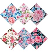 CREATCABIN 6 Packs Thickened Glasses Cleaning Cloth Elegant Flower Design