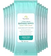 Ultra Thick Body Wipes for Adults Bathing (12 Pack) – 120 XL Shower Wipes Bath Wipes – Rinse Free...