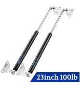 ARANA 23 inch 100 lb Gas Prop Strut with Brackets, 445N/100 Pound Heavy Duty Lift Spring Shocks f...