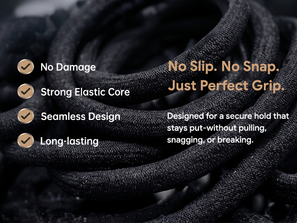 Hair ties with thoughtful design