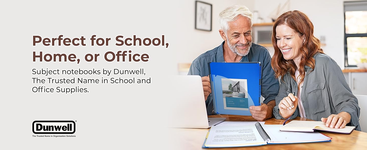 Premium College Ruled, 5 Subject-Perfect for School, Home, or Office