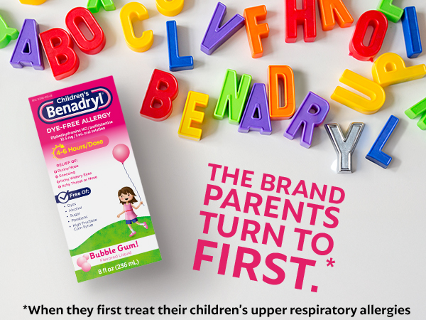 Children’s Benadryl is the kid’s allergy medicine parents turn to first