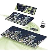 Ospelelf Keyboard Wrist Rest Stand Pad and Ergonomic Mouse Pad Set with Large Mousepad, Memory Fo...