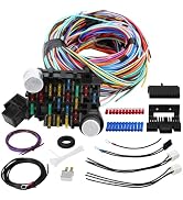 ROADGIVE 21 Circuit 17 Fuses Wiring Harness Kit, Universal Extra Long Automotive Wire Harness Com...