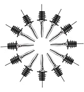 Pafusen 12 Pack Pour Spouts for Liquor Bottles, Liquor Pour Stainless Steel Classic Bottle Speed ...