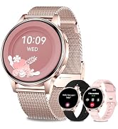 Fitdafit Smart Watches for Women, 3 Bands, Compatible for Android iPhone | 1.27" HD Smartwatch, A...