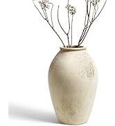 LE TAUCI Ceramic Vase, 11.5 Inch Large Rustic Farmhouse Vase, Tall Vase for Home Decor, Living Ro...