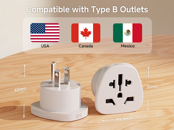 power adapters for international travel to usa, canada, and mexico