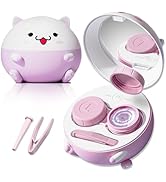 Multifunctional Contact Lens Case, 2 in 1 Cute Contact Lens Cleaner Machine with Solution Soak Ca...