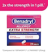 Benadryl Extra Strength is 2x the strength in 1 pill