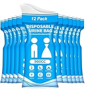 GREATCITI Disposable Urine Bag, Pee Bags for Travel for Women/Men, 900ML Emergency Portable Pee B...