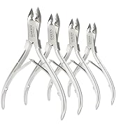 Cuticle Trimmer with Cuticle Pusher Professional Stainless Steel Cuticle Cutter Sharp Blades Doub...