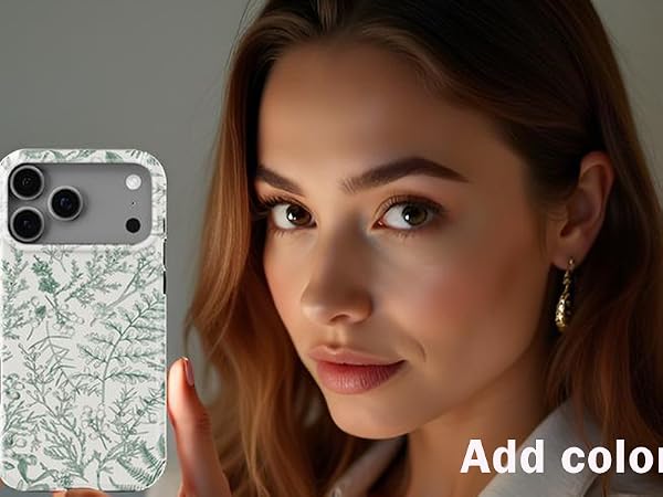 green floral magsafe case