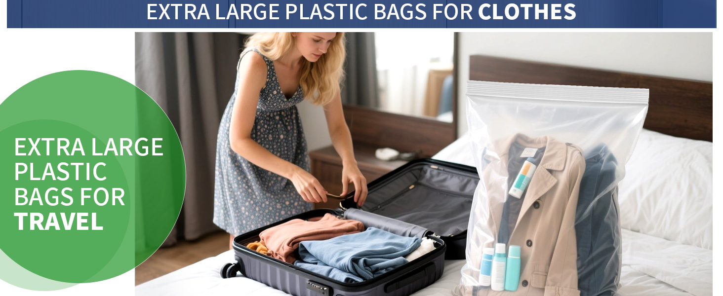 EXTRA LARGE PLASTIC BAGS FOR CLOTHES