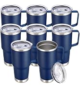 Cool Yoleb 30 oz Tumbler with Handle and Lid, Stainless Steel Tumblers Bulk Double Wall Vacuum In...