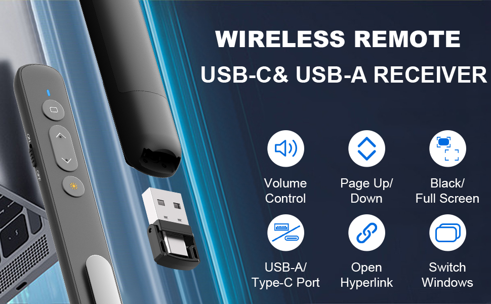 wireless presentation clicker for powerpoint presentations