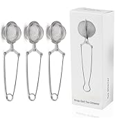 Snap Ball Tea Strainer, Exptolii 3 Pack Stainless Steel Tea Infuser Filter with Handle for Loose ...