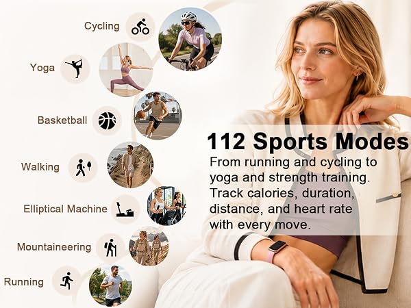 Watch with 112 Sport modes.