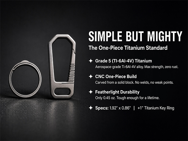 Titanium Carabiner Keychain