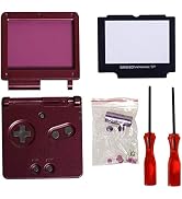 Timorn Full Parts Housing Shell Pack Replacement for GBA SP Gameboy Advance SP (Purple Pack)