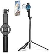61" Magnetic Phone Tripod & Selfie Stick for Golf Training, Extendable Cell Phone Tripod Stand wi...