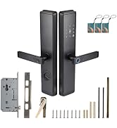 Qivine Smart Door Lock, Fingerprint Door Lock Universal Keyless Entry Door Lock 6 in 1 Fingerprin...