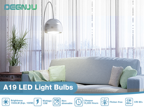 A19 LED Light Bulb 100w 5000k daylight