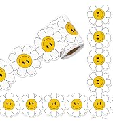 Whaline 32.8 Ft Daisy Flower Bulletin Board Border Cartoon White Yellow Floral Die Cut Trim Borde...