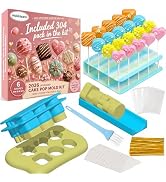 Hokkieam 6 Shapes Cake Pop Mold Set with 7.88 Inch Tray, Cake Pop Cutter Kit with Cake Pop Stand,...