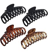 OWIIZI Large Hair Claw Clips for Women 4.3" Matte Leopard Jumbo Hair Clips Non-Slip Ponytail Barr...