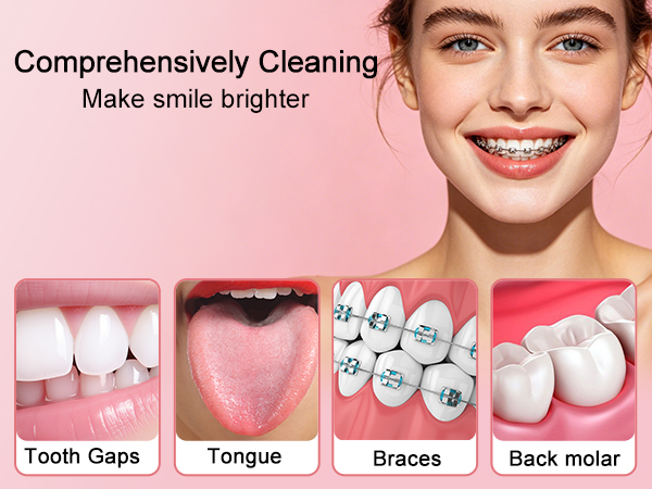 Water flosser for brace
