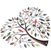 Zerodeko Heart Shaped Tree of Life Metal Wall Art, Heart Tree Wall Hanging Artwork 30cm Love Tree...