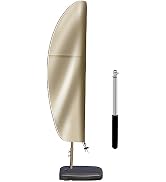 Patio Cantilever Umbrella Covers for Outdoor: Waterproof Offset Umbrella Cover Banana Style with ...
