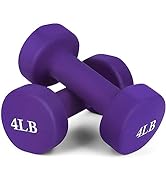 JBM Neoprene Dumbbell Pairs, 2-8lbs Hand Weight Set of 2 Non Slip Hexagonal Shape Dumbbell with E...