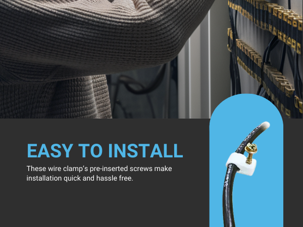 easy to install. the pre inserted screws make installation quick and hassle free