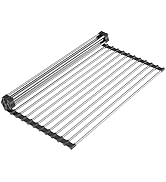 Yozxviu Roll Up Dish Drying Rack, Over The Sink Roll Up Drying Rack for Kitchen,17" L x 15.7" W, ...