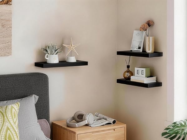 floating shelves for bedroom