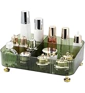 DASITON Makeup Organizer Countertop for Vanity, 5 Slots Makeup Brush Holder Organizer, Vintage Ma...
