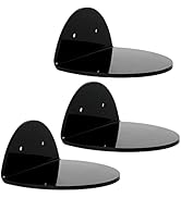 evron Acrylic Floating Shelves for Wall Decor (Black, S4.61 T)