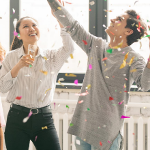 fun celebration friends confetti