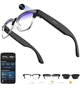 AI Smart Glasses with 4K HD Camera, 800W Anti-Shake Bluetooth Camera Glasses, 1080P Video Recordi...