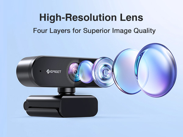 EMEET NOVA 1080P Webcam with Microphone