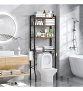 Aduanbang Over-The-Toilet Storage Shelves, 4-Tier Bathroom Organizer with Adjustable Feet Pad and...
