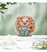 Tontut Pig Sunflower Diamond Art Painting Kits Hanging Decoration,5D Diamond Art Painting,DIY Spe...