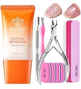 Modelones Cuticle Remover Kit, Cuticle Trimmer Nail Stuff & File Nail Kit | Cuticle Remover Liqui...
