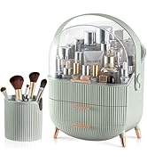 CANITORON Makeup Organizer with 2 Drawers and Brush Storage Box, Cosmetic Display Case for Vanity...