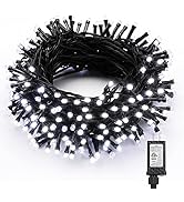 Brizled White Christmas Lights, 78.74ft 240 LED Mini String Lights Connectable, Plugin Christmas ...