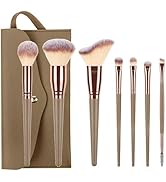 LTIYV Beauty makeup brushes set, 7-Piece Rose Gold with Brush Cleaner, Premium Bristles for Found...